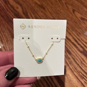 Kendra Scott Gold Necklace with Turquoise Accent
